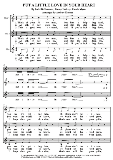 Put A Little Love In Your Heart (arr. Andrew Emmet)