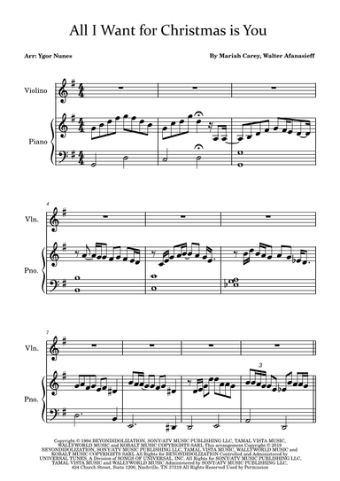 All I Want For Christmas Is You (arr. Ygor Nunes)