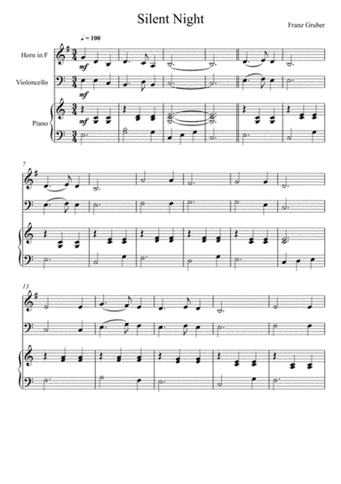 Franz Gruber - Silent Night (Horn in F and Violoncello Duet) (arr. André Laitano)