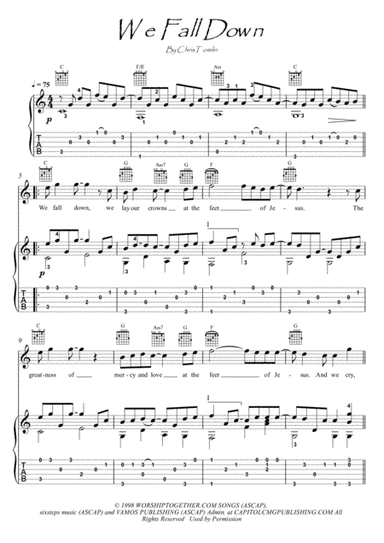 We Fall Down (arr. PianoSheetNow)
