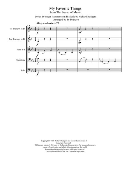 My Favorite Things (arr. Sy Brandon)