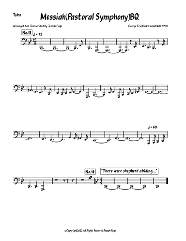 Messiah (Pastoral Symphony)plus  #14 (arr. Joseph Pugh)