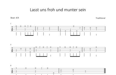 Lasst uns froh und munter sein (arr. Bettina Schipp)