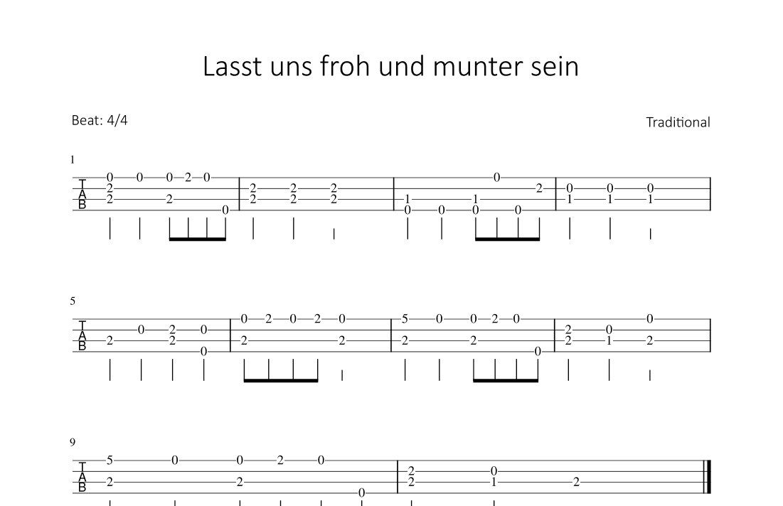 Lasst uns froh und munter sein (arr. Bettina Schipp)