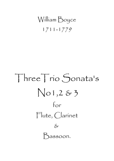 Three Trio Sonatas No.1,2 & 3 (arr. Spence Bundy)