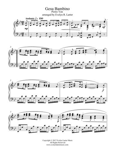 Gesu Bambino (arr. Evelyn Larter Music)