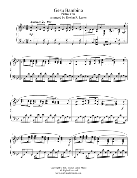 Gesu Bambino (arr. Evelyn Larter Music)
