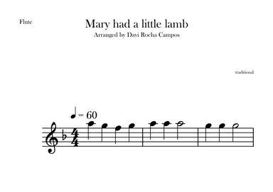 Mary had a little lamb (arr. Davi Rocha Campos)
