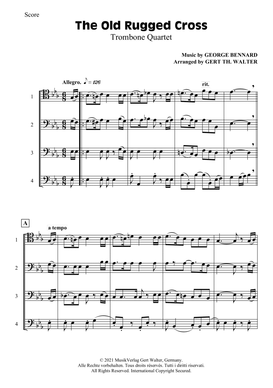 The Old Rugged Cross (arr. Gert Th. Walter)