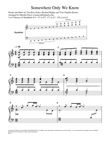 Somewhere Only We Know (arr. Mareike Davis)