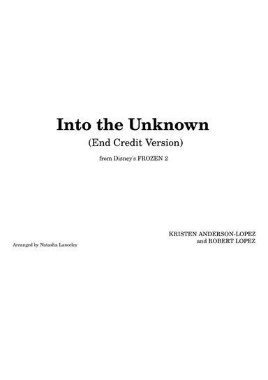 Into The Unknown