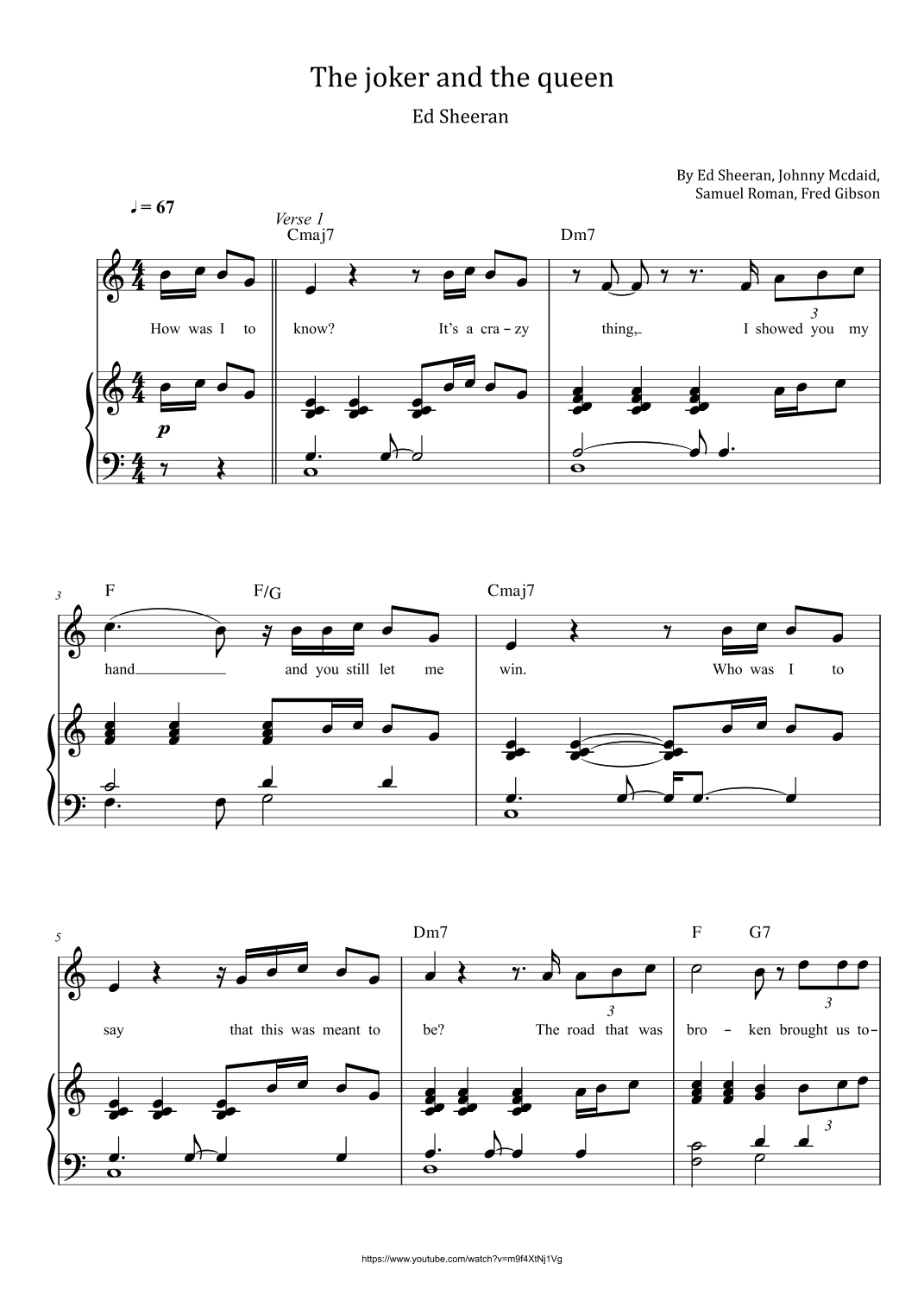 The Joker And The Queen (arr. poon)