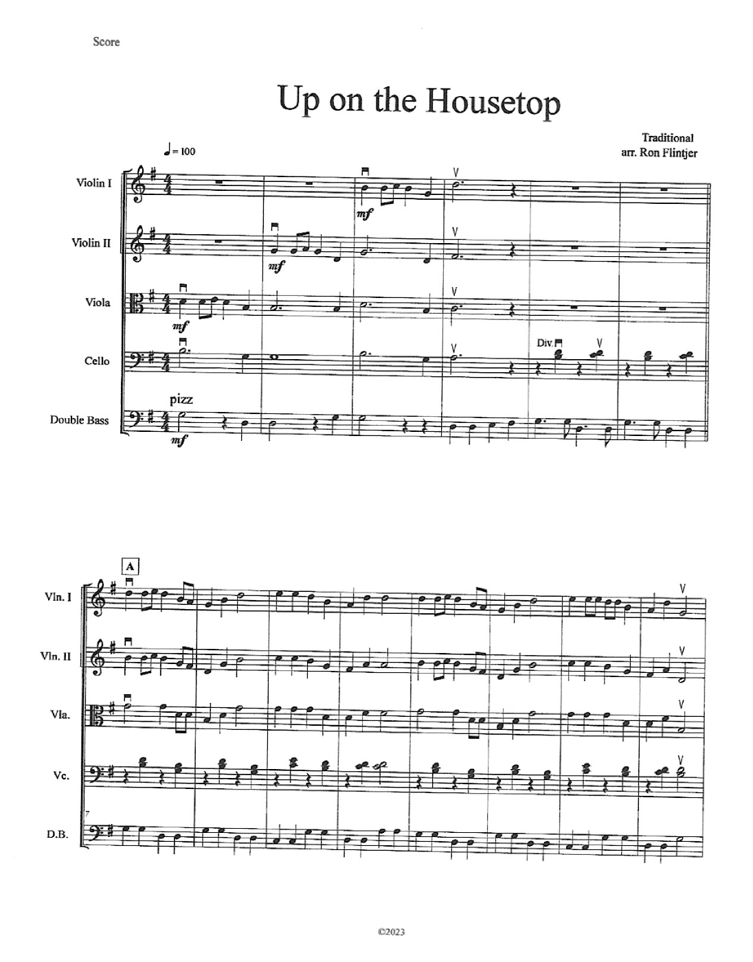 Up on the Housetop (Traditional Carol) (arr. Ron Flintjer)