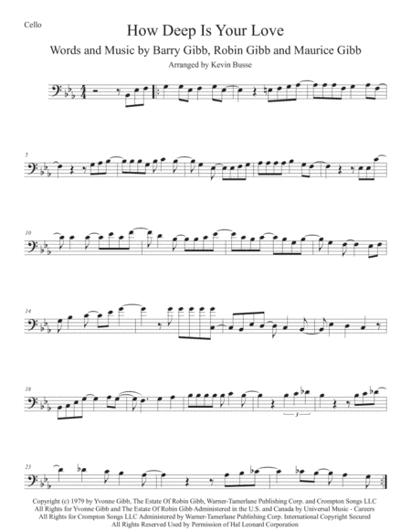 How Deep Is Your Love  from the Motion Picture SATURDAY NIGHT FEVER (arr. Kevin Busse)