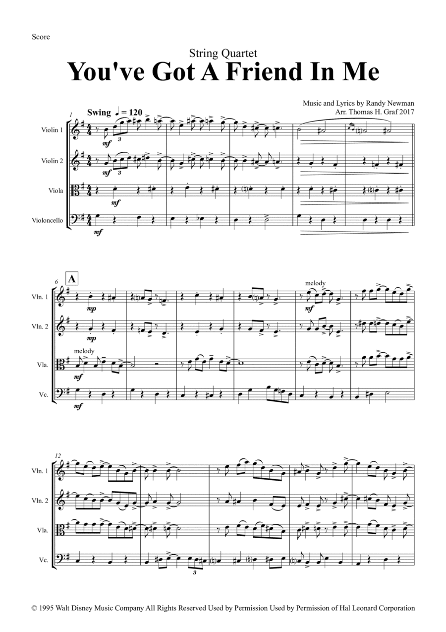 You've Got A Friend In Me (arr. Thomas Graf)