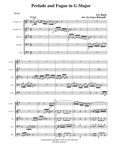 Prelude and Fugue in G-Major - BWV 541 (arr. Gary Bricault)