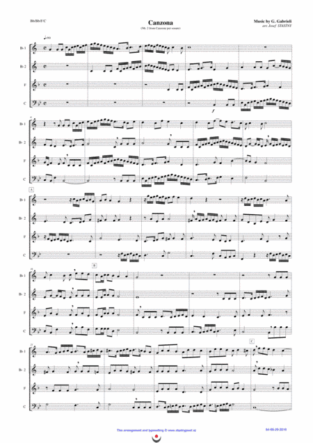 Canzona (Nb. 2) (arr. Josef STASTNY)