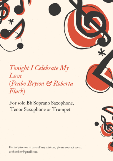 Tonight, I Celebrate My Love (arr. Ken Chow)