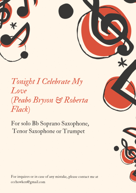 Tonight, I Celebrate My Love (arr. Ken Chow)