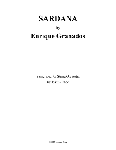 12 Danzas españolas: Sardana (arr. Joshua Choe)