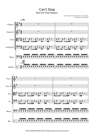 Can't Stop (arr. Isaac Gonçalves)