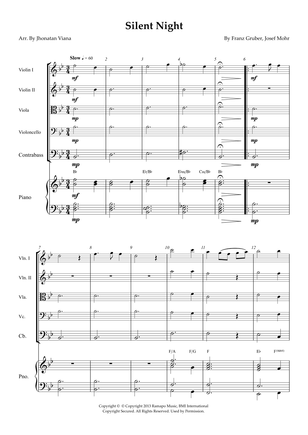 Silent Night (arr. Jhonatan Lucio Viana)