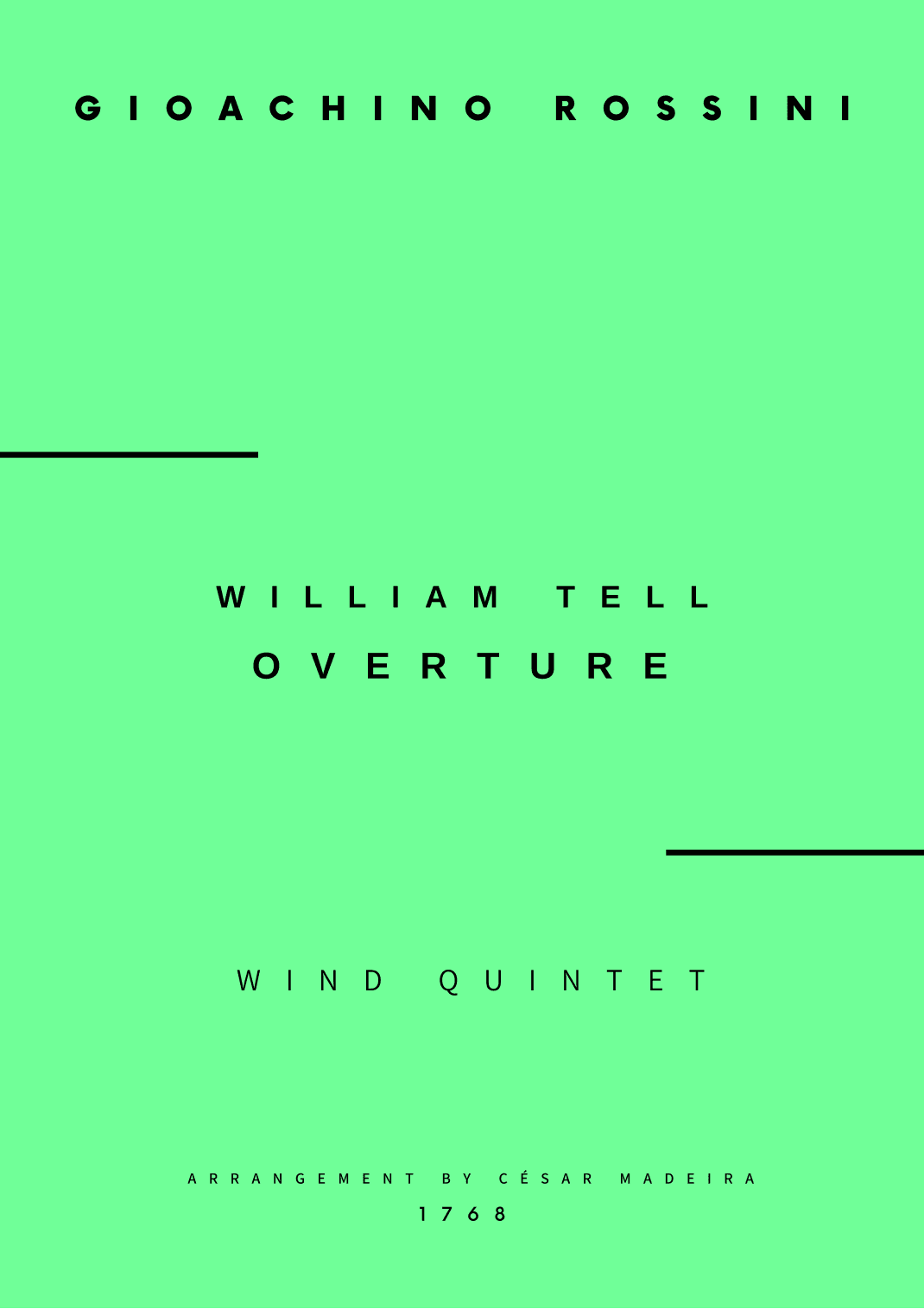 William Tell Overture - Wind Quintet (Full Score) - Score Only (arr. César Madeira)