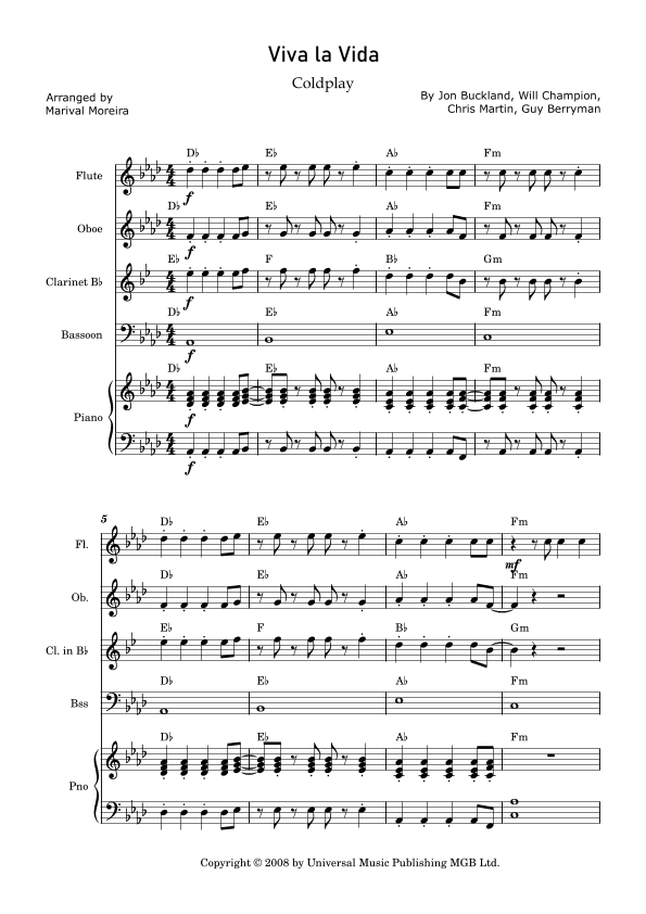 Viva La Vida (arr. Marival Moreira)