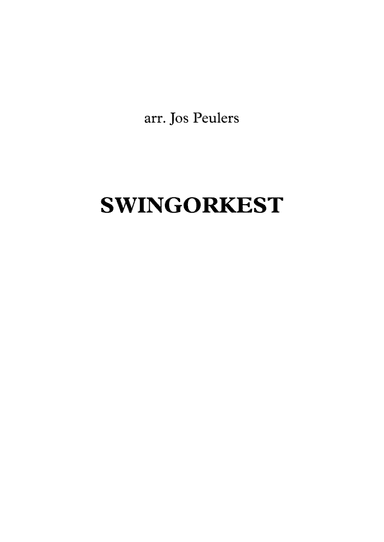 Swingorkest (arr. Jope)