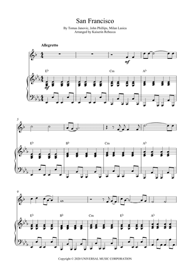 San Francisco (arr. Kaiserin Rebecca)
