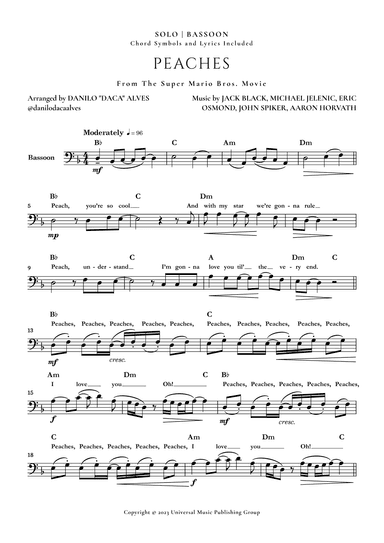 Peaches (arr. Danilo "Daca" Alves)