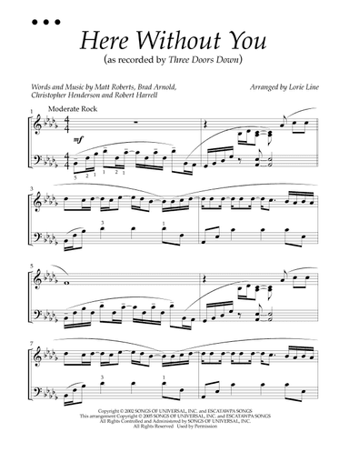 Here Without You (arr. Lorie Line)