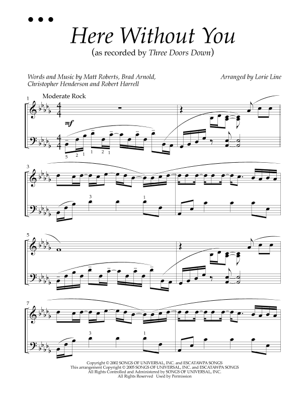 Here Without You (arr. Lorie Line)