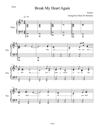 Break My Heart Again (arr. Diane M. McGahee)