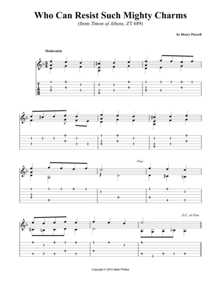 Who Can Resist Such Mighty Charms (from Timon of Athens) (arr. Mark Phillips)