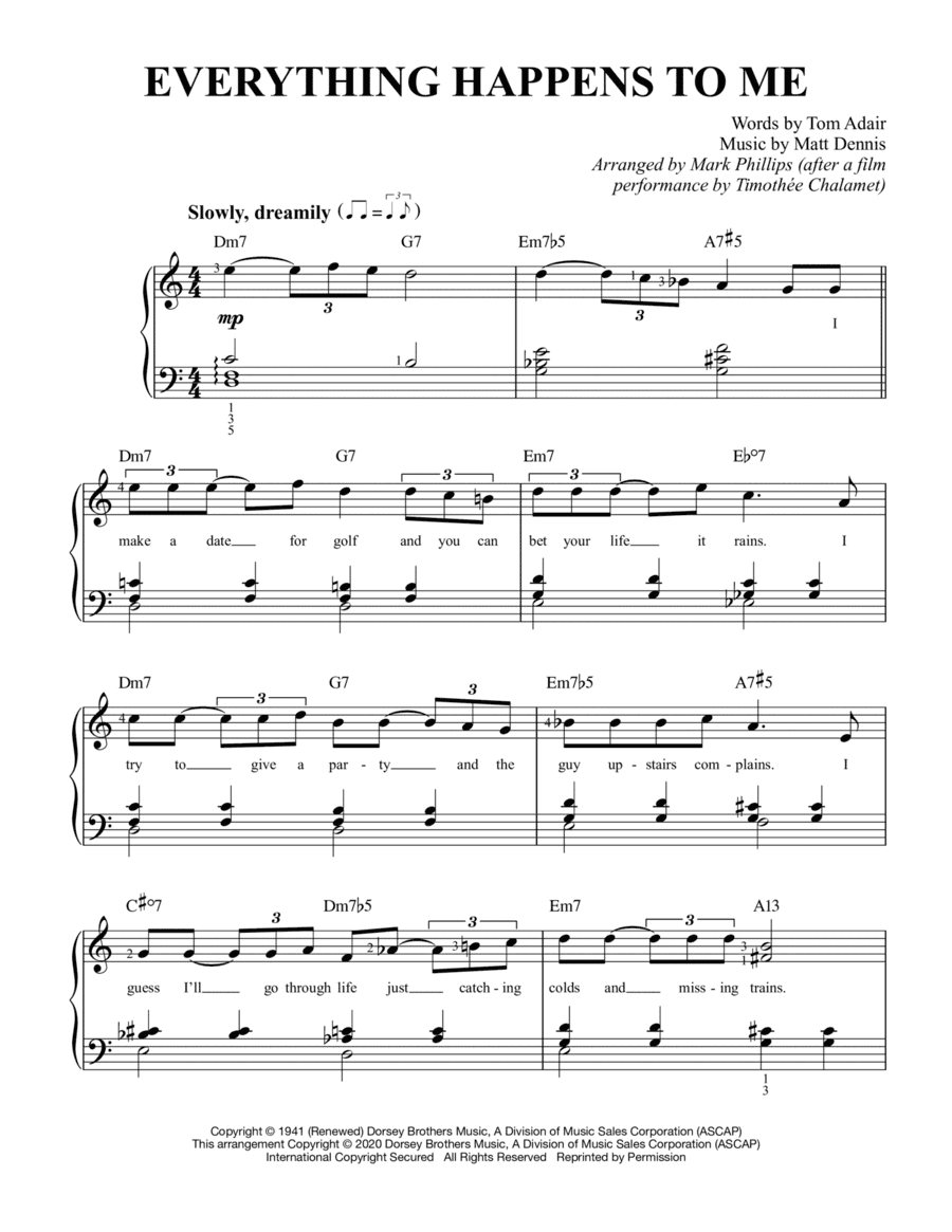 Everything Happens To Me (arr. Mark Phillips)