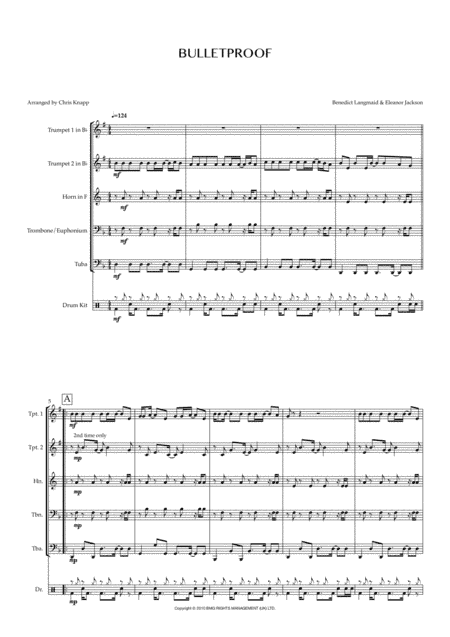 Bulletproof (arr. Chris Knapp)