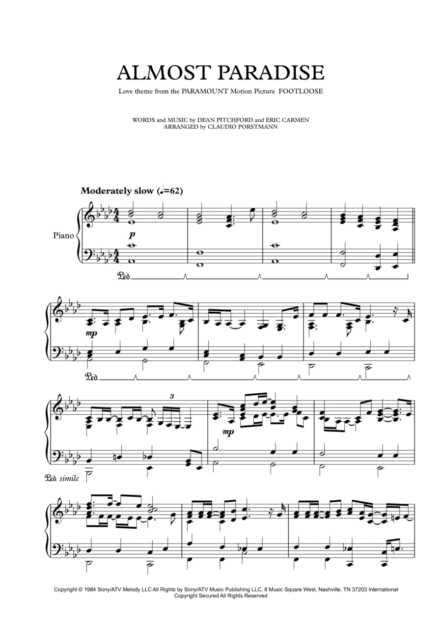 Almost Paradise (arr. Claudio Porstmann)