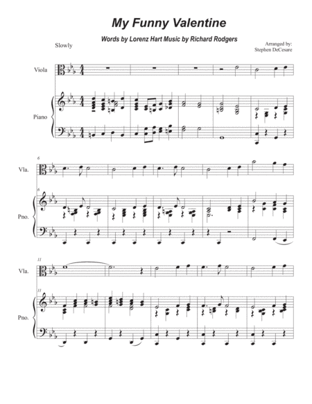 My Funny Valentine (arr. Stephen DeCesare)