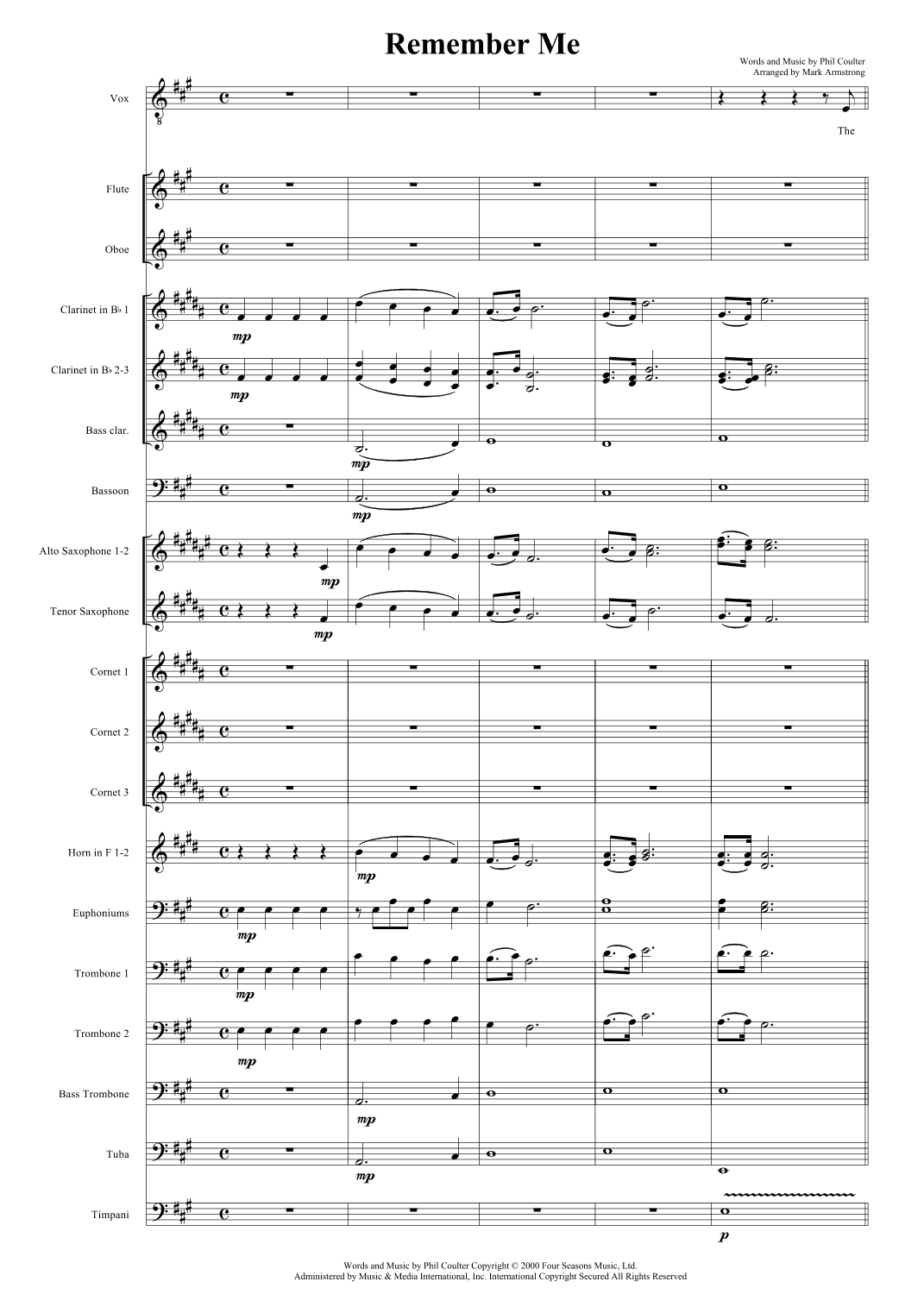 Remember Me, Recuerdame (arr. Mark Armstrong)