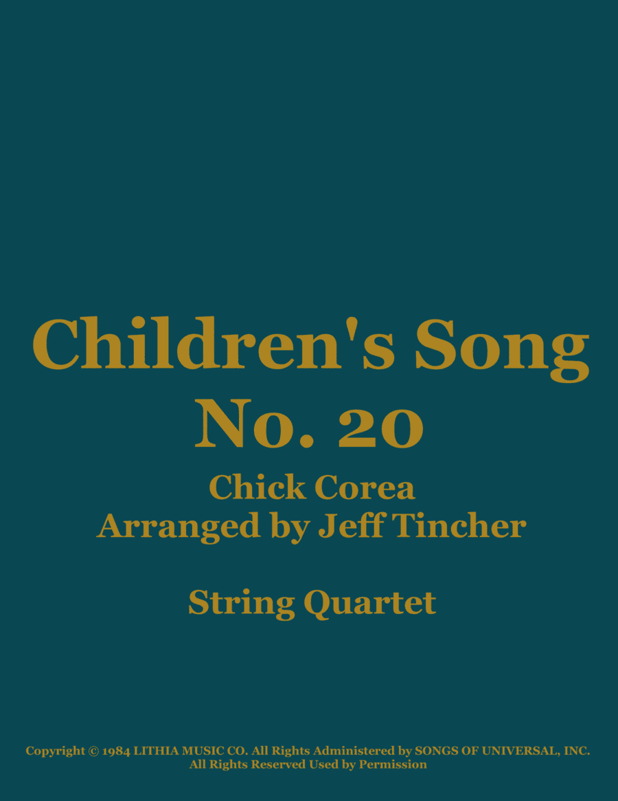 Children's Song No. 20 (arr. Jeff Tincher)