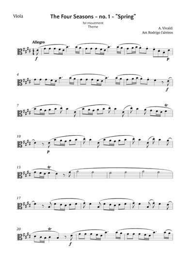 The Four Seasons - Spring (arr. Rodrigo Faleiros)