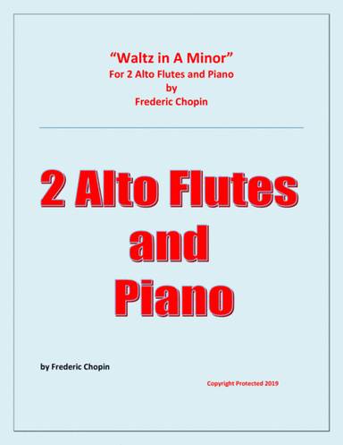 Waltz in A Minor - 2 Alto Flutes and Piano - Chamber music (arr. Raymond Fenech)