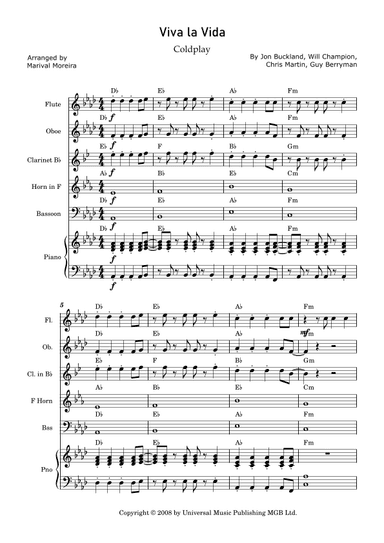 Viva La Vida (arr. Marival Moreira)