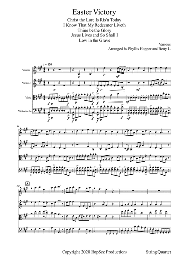 Easter Victory Medley - String Quartet (arr. Phyllis Hopper)