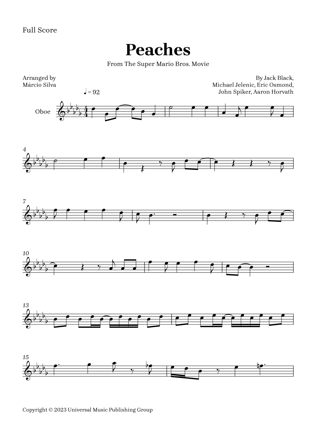 Peaches (arr. Márcio Silva)