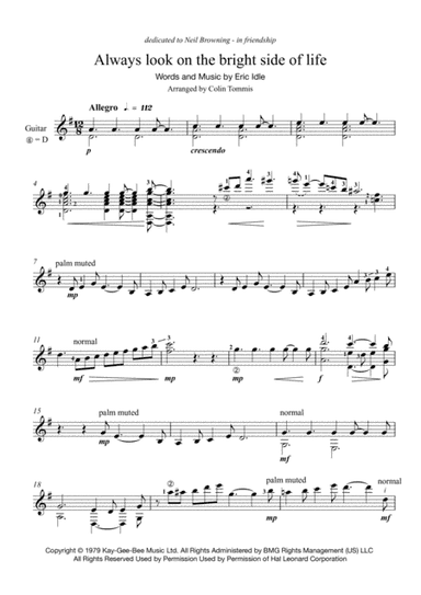 Always Look On The Bright Side Of Life (arr. Colin Tommis)