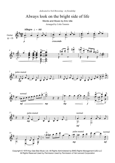 Always Look On The Bright Side Of Life (arr. Colin Tommis)