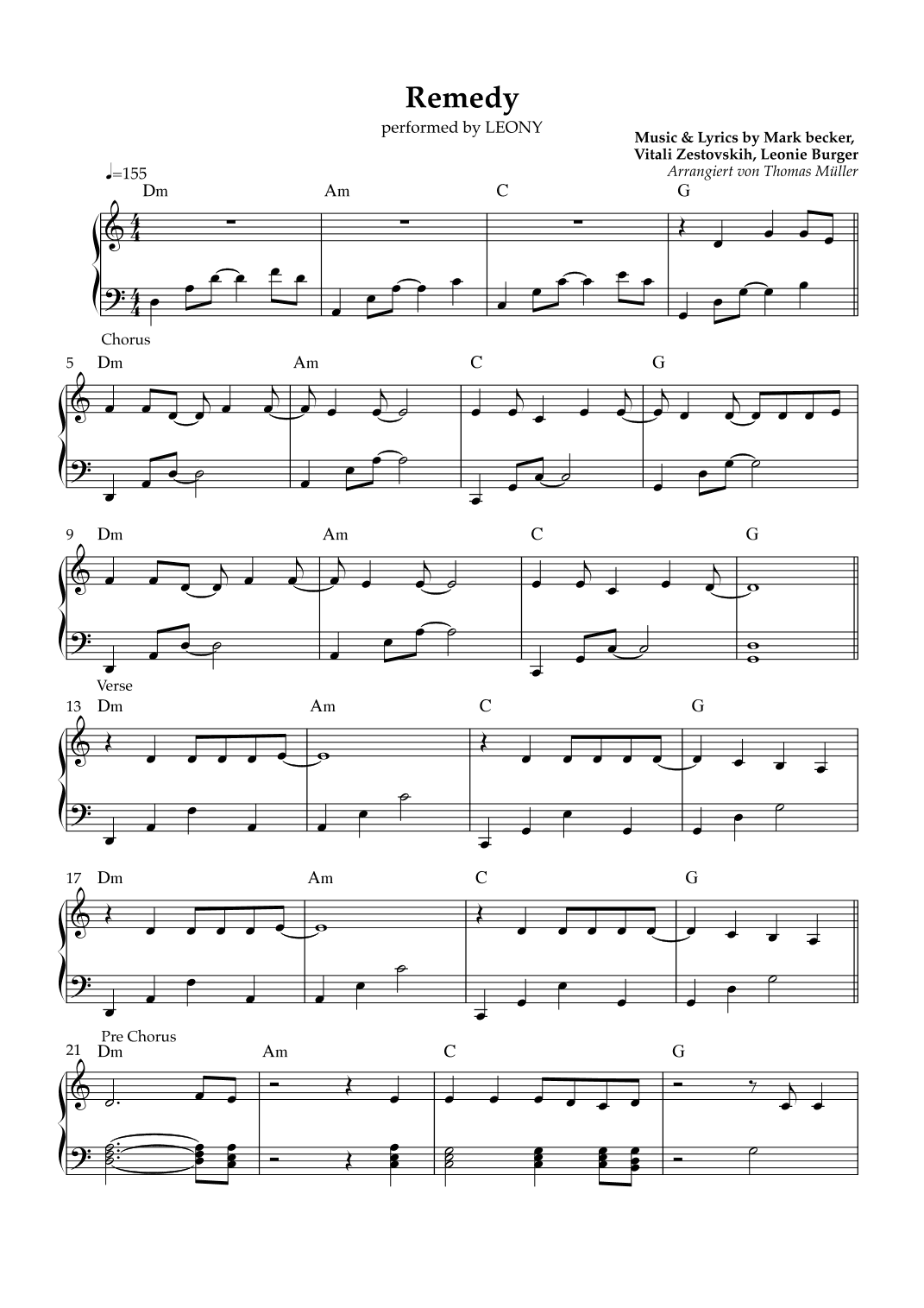 Remedy (arr. Thomas Müller)