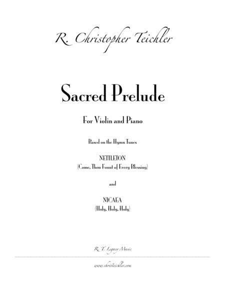Sacred Prelude - Violin and Piano (arr. R.T. Legacy)